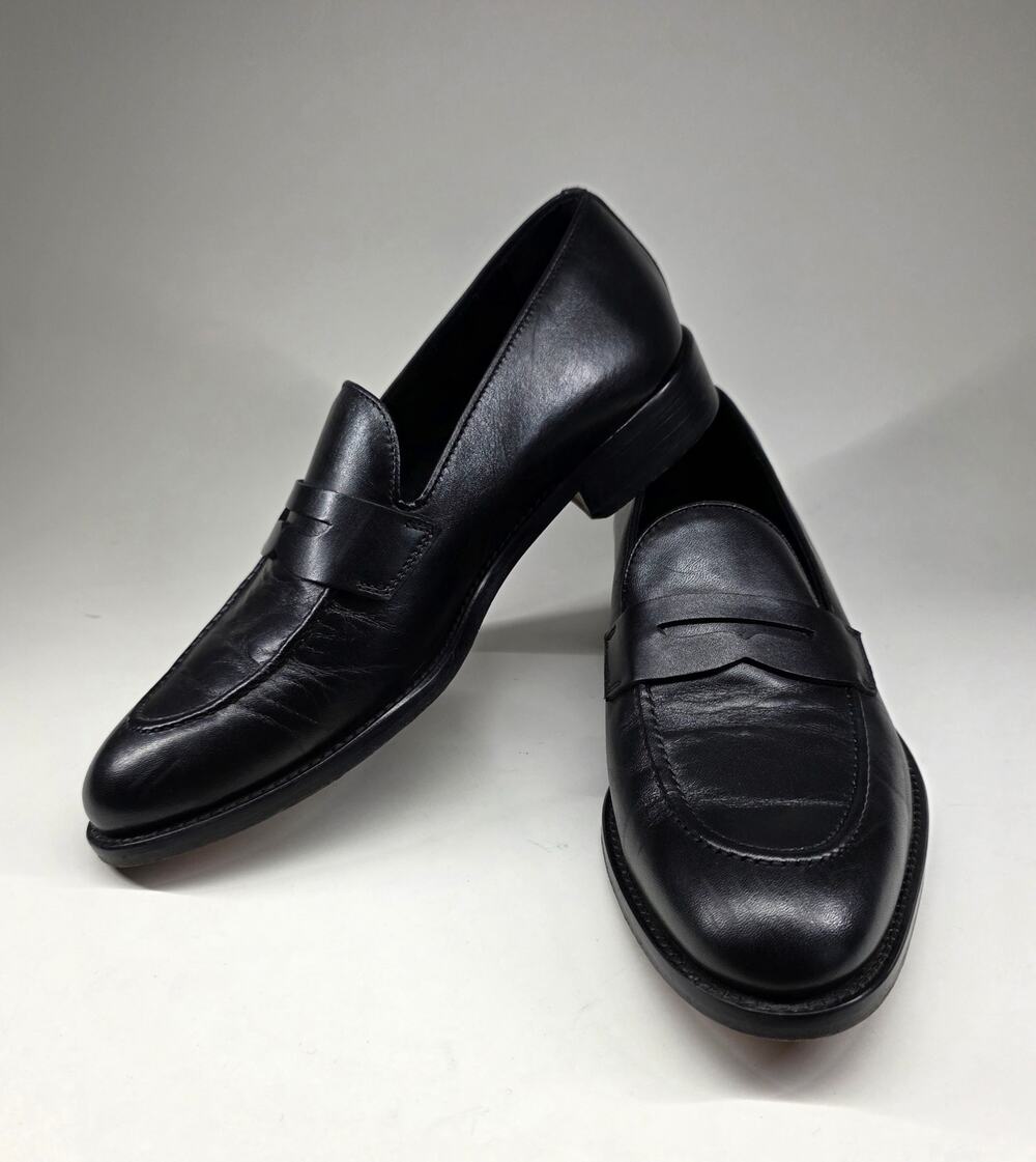 Men's Thursday Black Leather Shoes - Classic & Durable Size 7